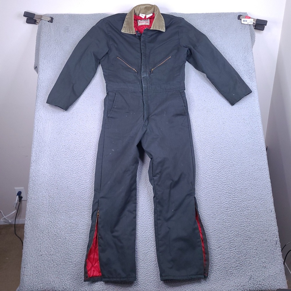 Walls Blizzard Pruf Insulated Coveralls Medium 38-40 Corduroy Collar Vintage